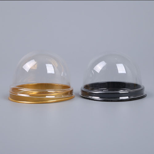 Food Grade Plastic PET Round Dome Pastry Moon Cake Boxes Egg-Yolk Puff Container packaging Box Mini Cake Storage Box 