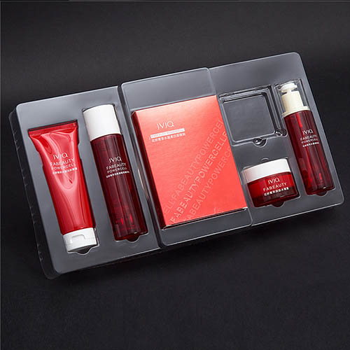 Transparent blister packaging tray for cosmetic brushmake-up pen