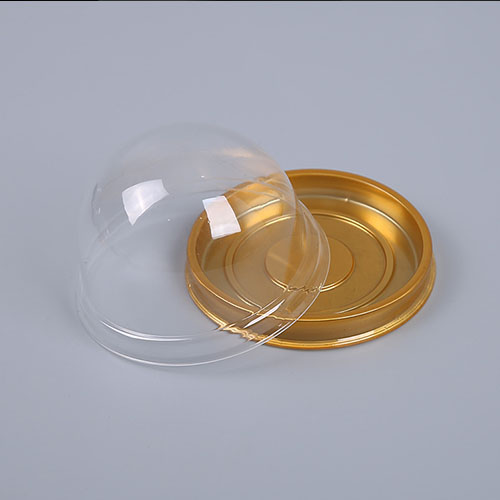 Plastic PET Round Dome Pastry Moon Cake Boxes Egg-Yolk Puff Container packaging Box Mini Cake Storage Box