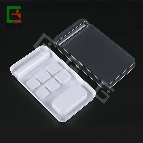 Custom transparent false nail gel nails blister packaging tray with white base and clear lid