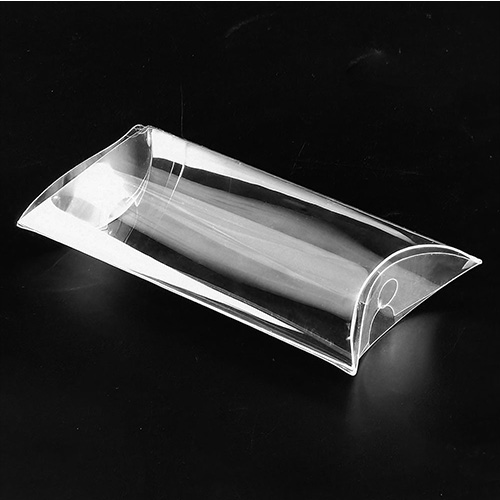 Custom OEM Clear Transparent Plastic Pillow Shape Packaging Folding Boxes Square Rectangle Pillow Container