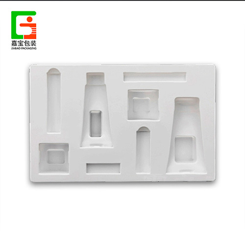 Thermoforming plastic blister packaging tray for cosmetics bottles make-up tools