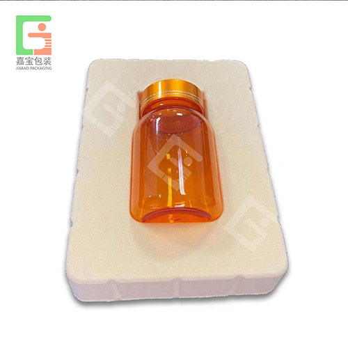 Customized recyclable plastic health products bottle velvet flocking blister trays packaging