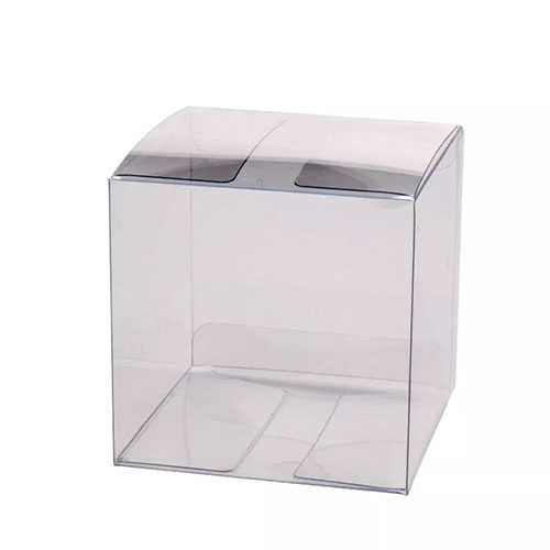 Hot Sale 70*70*70mm Square Clear Foldable Plastic Box Customized PVC PET Case
