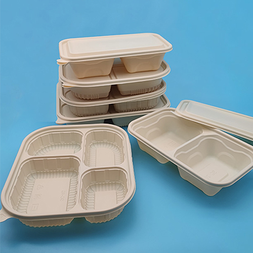 Biodegradable disposable cornstarch lunch box corn starch food containers with lid