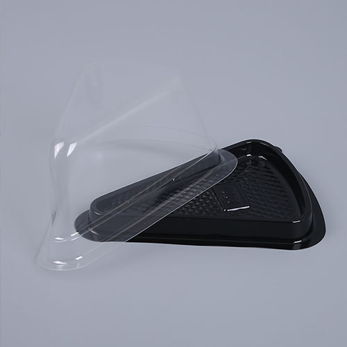 Custom Triangle Shape Food Grade Plastic Sliced cake Box Sandwich wedding cake slice boxes