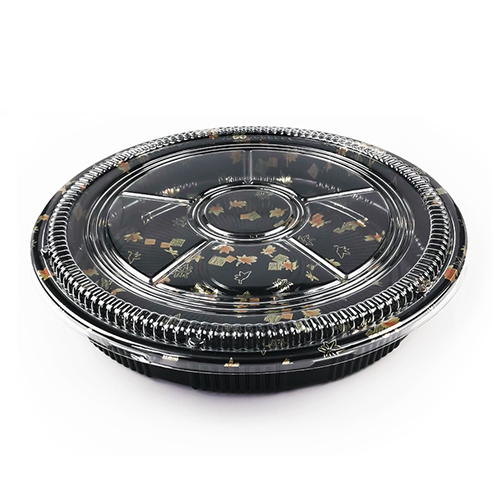 Round Rectangular Sushi PET Blister Packing Box with High Transparent and Anti-Fog Lids