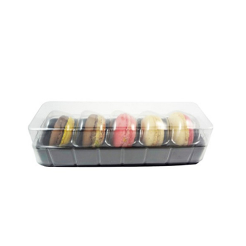Custom PET  5 Macaroons Blister Packing Tray with Clear Lids