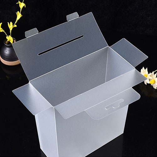 Factory Custom Folding Translucent Clear PP Frosted Plastic Boxes Printing Acceptable