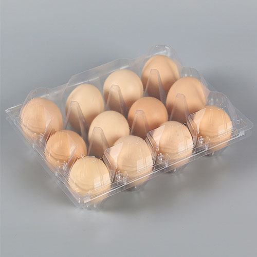 Customized Clear Disposable Cheap PET Plastic Egg Tray Duck Eggs Transparent Clamshell Box