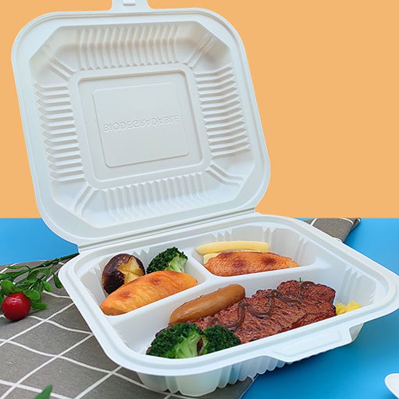 Compostable biodegradable PLA eco-friendly food lunch box